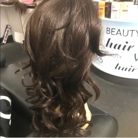 Wig Fullace handstitch Handtied human hair blende main image 4